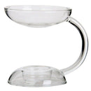 Candle Holder Transparent Glass Two-Story Candle Holder Candlestick Light D