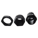 5 Pcs Waterproof PG11 Black Plastic Cable Glands Joints G9I9