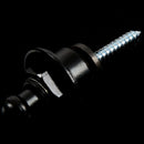Strap Lock Straplocks Round Head for Electric Guitar Bass Black T3N2