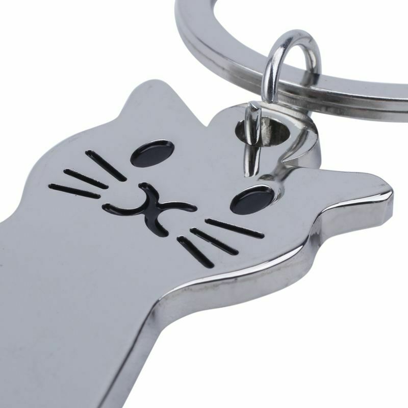 1 Piece Personalized Metal Cat Key Chain ,Key Ring