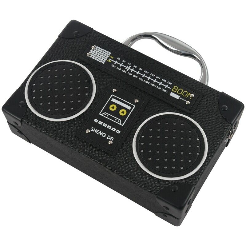 Radio Box Women Single Shoulder Bag Vintige Female Pu Leather Messenger Bag K8C8