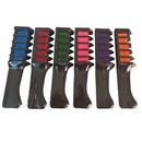 6 Colors Mini Hair Chalks Multicolor Color Dye Crayons Comb Styling Tools