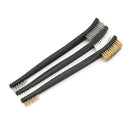 3pcs Mini Stainless Steel Brass Nylon Wire Brush Set Cleaning Polish Tool FT