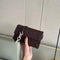 Women Crocodile Leather Shoulder Bag Solid Small Messenger Handbag (Brown)
