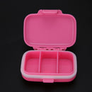 3 Grids Portable Pill Box Medicine Jewelry Storage Case Container(Pink)