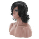 Women Ladies Black Ombre Hair Full Wig Fashion Style Black Root Medium Curly Wig