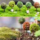 5pcs/lot Simulation Tree Flower Colorful Ball Tree Micro Landscape Ornaments .ES