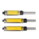 3pcs Flush Trim Router Bit 1/4''*1/2" Top & Bottom Bearing Wood Cutter Set