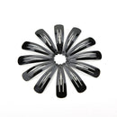 100 Pcs Girls Kids Hair Snap Clips Black Metal BB Hairclip Accessories 5cm TEUS