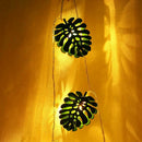 Green Leaf LED Light Fairy String Iron Art for Xmas Girl Bedroom Home Decor