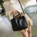 Retro Simple Ladies Messenger Bag Ladies Casual Large Capacity Handbag Blac