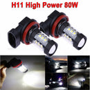 2 X H11 / H8 LED car light Braking Parking Tail  Head Light Lamp Super White Bul