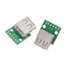 2pcs Hot Female Type A USB For 2.54MM PCB Board DIP Adapter 3C