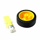 Smart Car Robot Plastic Tire Wheel with Gear Motor for arduino Accessory To