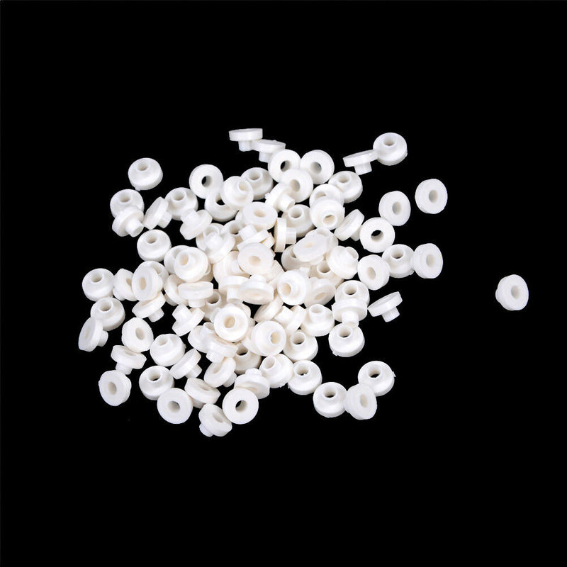 100X TO-3P TO-247 White Silicone particle Transistor Plastic Washer Insulatio By
