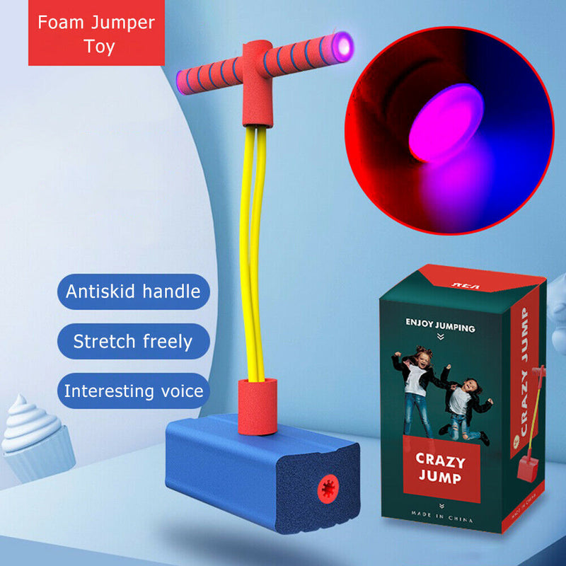 Antiskid Foam Jumper Outdoor Training Pogo Stick Kids Bounce Toys (Blue)