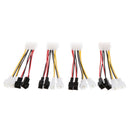 4-Pin 4-Way Splitter Power Cable Extension Cable