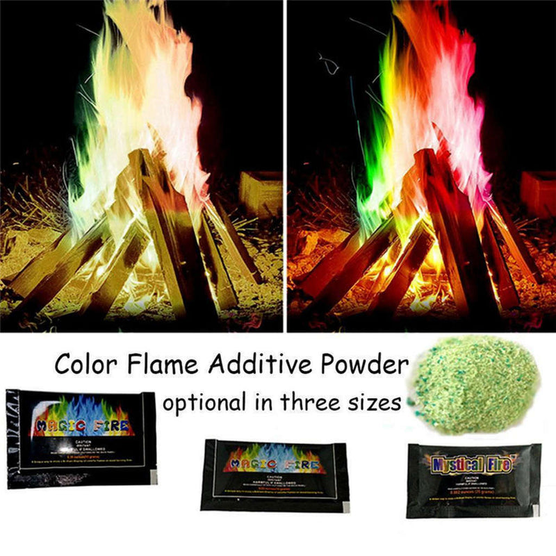 30G Magic Fire Colorful Flames Powder Bonfire Sachets Pyrotechnics Magic Tr
