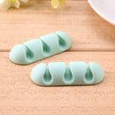 Mini Adhesive Ethernet Charging Data Earphone Cable Organizer Tool(Green)