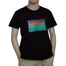 Men Sound Activated Led T-Shirt Light Up Flashing Rock Disco Equalizer Shor F7L3