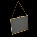 Metal & Glass Hanging Photo Frame Portrait & Landscape & Specimen 16x14cm