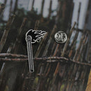 Enamel Black Flame Brooch Pin Shirt Collar Badges Pin Breastpin Jewelry Gift BX