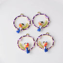 4pcs Bird Garland Charms Pendant DIY Jewelry Findings Gifts hair Accessory