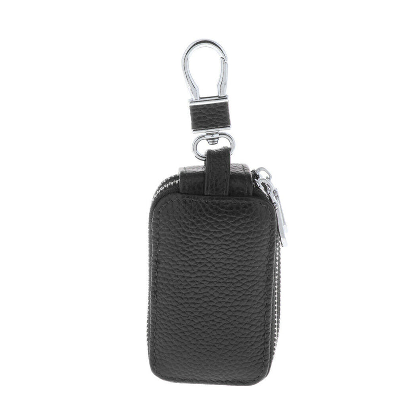 Mens PU Leather Car Key Case Key Holder Key Organizer Wallet Black
