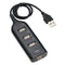 USB Hub 5Mbps High Speed Multi USB 2.0 Adapter 4 Port Splitter (Black)