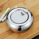 Windproof Ashtray Stainless Steel Modern Tabletop Ashtray Indoor Outdoor Ashtray