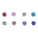300pcs 8mm Loose Spiral Round Acrylic Beads for Needlework Supplies