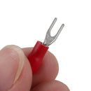 100 Pcs 4mm Fork AWG 22-16 Pre Insulated Terminal Cable Lug