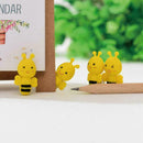 4Pcs/Set Cute Little Bee Design Rubber Pencil Eraser Stud Stationery Office Y9X0