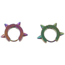 Men's women's fashion Titanium Steel Punk Rivet Ear Studs Gothic Hoop Earri O8E1