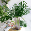 24 Pcs 2 Kinds Tropical Plant Palm Leaves Artificial Palm Leaves Faux Leave