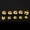 100 pcs Metal Rivet Nail DIY Accessories 6mm Round leather clothing Punk Go N2F3