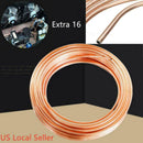 25ft Copper Steel Brake Clutch Oil Hose Anti-rust Fittings Kit Tubing Line K1V9