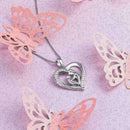 New Mother's Day Gift Mom Child Heart Pendant Chain Family Necklace Love Je D6U8