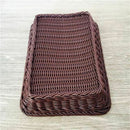 Dark brown simple fashion hand-woven storage basket rattan food fruit baske L9F5