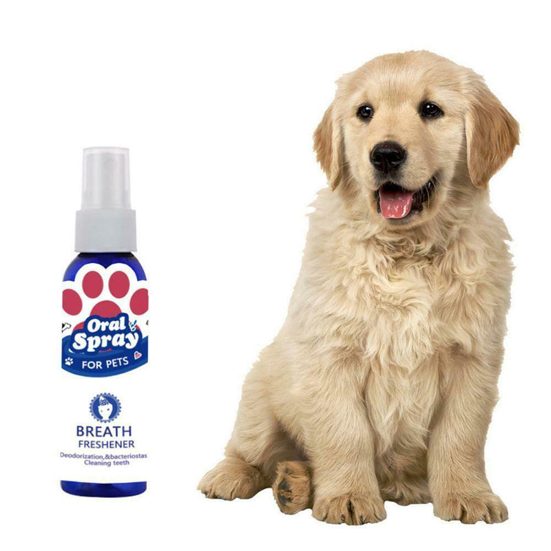 Pet oral cleanser 60ml Mouth Spray Dog Puppy Fresh Breathing Dental Care Useful