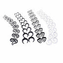 Lot 9 Pairs Triangle Ear Stretching Kit Set 00G-14G Plug TUNNELS Tapers EXPANDER