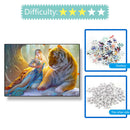 1000pcs DIY Girl Tiger in Woods Puzzle Educational Learning Assembling Toys