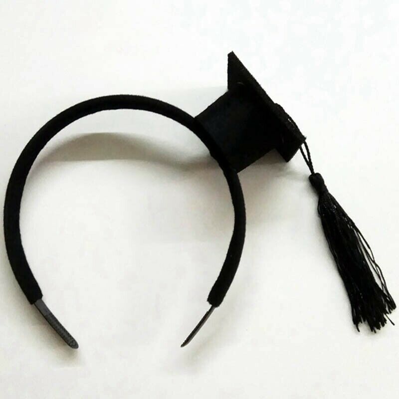 Graduation Hat Headband,Mini Bachelor Cap Headband,Graduation Party Supplie T2O7