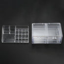 Clear Makeup Case 4 Drawer 16 grid Cosmetic Organizer Jewelry Storage Acryl