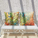 Set of 4 Oil Painting Vivid Birds Stands on Trees Branch Decorative Throw P L4X9