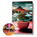 5D DIY Diamond Painting Kits Tree on Cup Full Round Drill Handicrafts Art