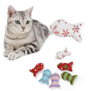 2pcs Cat Toys Christmas Mouse Catnip Pets Kitten Teaser Interactive Funny Supply