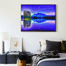 5D DIY Full Drill Diamond Painting Purple Quiet Lake Cross Stitch Embroider