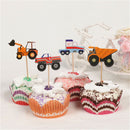 24X cartoon car truck cupcake toppers picks birthday party baby shower decor M&O