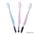 Double Head Eyebrow Brush Comb Wheat Straw Handle Eye Brows Makeup Tools A